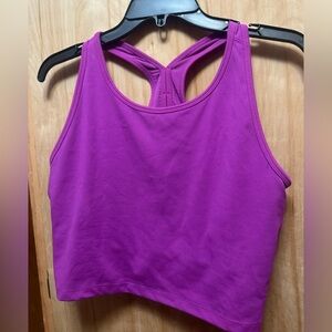 Beyond Yoga long line racer back sports bra SZ XL purple deep pink butter soft